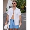 image:imageCOOFANDY Mens Casual Cotton Shorts Summer Beach 5 Inch Shorts Lightweight Drawstring Elastic Waist Chino Golf ShortsLight Blue