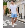 image:imageCOOFANDY Mens Casual Cotton Shorts Summer Beach 5 Inch Shorts Lightweight Drawstring Elastic Waist Chino Golf ShortsLight Blue