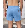 image:imageCOOFANDY Mens Casual Cotton Shorts Summer Beach 5 Inch Shorts Lightweight Drawstring Elastic Waist Chino Golf ShortsLight Blue