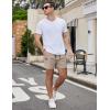 image:imageCOOFANDY Mens Casual Cotton Shorts Summer Beach 5 Inch Shorts Lightweight Drawstring Elastic Waist Chino Golf ShortsLight Khaki