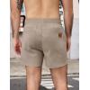 image:imageCOOFANDY Mens Casual Cotton Shorts Summer Beach 5 Inch Shorts Lightweight Drawstring Elastic Waist Chino Golf ShortsLight Khaki