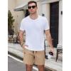 image:imageCOOFANDY Mens Casual Cotton Shorts Summer Beach 5 Inch Shorts Lightweight Drawstring Elastic Waist Chino Golf ShortsLight Tan