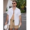 image:imageCOOFANDY Mens Casual Cotton Shorts Summer Beach 5 Inch Shorts Lightweight Drawstring Elastic Waist Chino Golf ShortsLight Tan