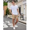 image:imageCOOFANDY Mens Casual Cotton Shorts Summer Beach 5 Inch Shorts Lightweight Drawstring Elastic Waist Chino Golf ShortsLight Tan