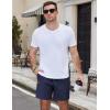 image:imageCOOFANDY Mens Casual Cotton Shorts Summer Beach 5 Inch Shorts Lightweight Drawstring Elastic Waist Chino Golf ShortsNavy Blue