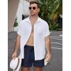 image:imageCOOFANDY Mens Casual Cotton Shorts Summer Beach 5 Inch Shorts Lightweight Drawstring Elastic Waist Chino Golf ShortsNavy Blue