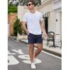 image:imageCOOFANDY Mens Casual Cotton Shorts Summer Beach 5 Inch Shorts Lightweight Drawstring Elastic Waist Chino Golf ShortsNavy Blue