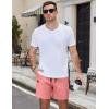 image:imageCOOFANDY Mens Casual Cotton Shorts Summer Beach 5 Inch Shorts Lightweight Drawstring Elastic Waist Chino Golf ShortsPink