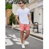 image:imageCOOFANDY Mens Casual Cotton Shorts Summer Beach 5 Inch Shorts Lightweight Drawstring Elastic Waist Chino Golf ShortsPink
