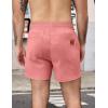 image:imageCOOFANDY Mens Casual Cotton Shorts Summer Beach 5 Inch Shorts Lightweight Drawstring Elastic Waist Chino Golf ShortsPink