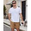 image:imageCOOFANDY Mens Casual Cotton Shorts Summer Beach 5 Inch Shorts Lightweight Drawstring Elastic Waist Chino Golf ShortsYellow