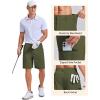 image:imageCOOFANDY Mens Casual Golf Shorts 9 Lightweight Stretch QuickDry Shorts for Hiking Work with 4 PocketsArmy Green
