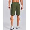image:imageCOOFANDY Mens Casual Golf Shorts 9 Lightweight Stretch QuickDry Shorts for Hiking Work with 4 PocketsArmy Green