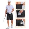 image:imageCOOFANDY Mens Casual Golf Shorts 9 Lightweight Stretch QuickDry Shorts for Hiking Work with 4 PocketsBlack