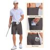 image:imageCOOFANDY Mens Casual Golf Shorts 9 Lightweight Stretch QuickDry Shorts for Hiking Work with 4 PocketsDark Gray