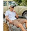 image:imageCOOFANDY Mens Casual Golf Shorts 9 Lightweight Stretch QuickDry Shorts for Hiking Work with 4 PocketsKhaki
