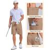 image:imageCOOFANDY Mens Casual Golf Shorts 9 Lightweight Stretch QuickDry Shorts for Hiking Work with 4 PocketsKhaki