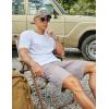 image:imageCOOFANDY Mens Casual Golf Shorts 9 Lightweight Stretch QuickDry Shorts for Hiking Work with 4 PocketsLight Gray