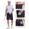 image:imageCOOFANDY Mens Casual Golf Shorts 9 Lightweight Stretch QuickDry Shorts for Hiking Work with 4 PocketsNavy Blue