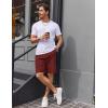 image:imageCOOFANDY Mens Casual Golf Shorts 9 Lightweight Stretch QuickDry Shorts for Hiking Work with 4 PocketsRed