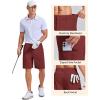 image:imageCOOFANDY Mens Casual Golf Shorts 9 Lightweight Stretch QuickDry Shorts for Hiking Work with 4 PocketsRed