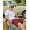 image:imageCOOFANDY Mens Casual Golf Shorts 9 Lightweight Stretch QuickDry Shorts for Hiking Work with 4 PocketsRed
