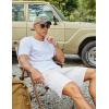 image:imageCOOFANDY Mens Casual Golf Shorts 9 Lightweight Stretch QuickDry Shorts for Hiking Work with 4 PocketsWhite