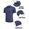 image:imageCOOFANDY Mens Casual Polo Shirts Short Sleeve Classic Basic Tee Button Collar Shirt Summer Golf TShirt02 Navy Blue  Square