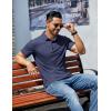 image:imageCOOFANDY Mens Casual Polo Shirts Short Sleeve Classic Basic Tee Button Collar Shirt Summer Golf TShirt02 Navy Blue  Square