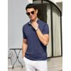 image:imageCOOFANDY Mens Casual Polo Shirts Short Sleeve Classic Basic Tee Button Collar Shirt Summer Golf TShirt02 Navy Blue  Square