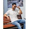 image:imageCOOFANDY Mens Casual Polo Shirts Short Sleeve Classic Basic Tee Button Collar Shirt Summer Golf TShirt02 White  Arrow