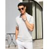 image:imageCOOFANDY Mens Casual Polo Shirts Short Sleeve Classic Basic Tee Button Collar Shirt Summer Golf TShirt02 White  Arrow