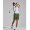 image:imageCOOFANDY Mens Casual Shorts 7 Stretch Golf Shorts with 4 Pockets Quick Dry Lightweight Shorts Dress for Hiking WorkArmy Green