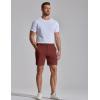image:imageCOOFANDY Mens Casual Shorts 7 Stretch Golf Shorts with 4 Pockets Quick Dry Lightweight Shorts Dress for Hiking WorkBrick Red