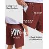 image:imageCOOFANDY Mens Casual Shorts 7 Stretch Golf Shorts with 4 Pockets Quick Dry Lightweight Shorts Dress for Hiking WorkBrick Red