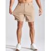 image:imageCOOFANDY Mens Casual Shorts 7 Stretch Golf Shorts with 4 Pockets Quick Dry Lightweight Shorts Dress for Hiking WorkKhaki