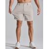 image:imageCOOFANDY Mens Casual Shorts 7 Stretch Golf Shorts with 4 Pockets Quick Dry Lightweight Shorts Dress for Hiking WorkLight Khaki