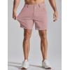 image:imageCOOFANDY Mens Casual Shorts 7 Stretch Golf Shorts with 4 Pockets Quick Dry Lightweight Shorts Dress for Hiking WorkPink