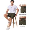image:imageCOOFANDY Mens Casual Shorts 9 Chino Cotton Shorts Summer Beach Drawstring Shorts with PocketsArmy Green