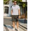 image:imageCOOFANDY Mens Casual Shorts 9 Chino Cotton Shorts Summer Beach Drawstring Shorts with PocketsArmy Green