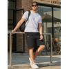 image:imageCOOFANDY Mens Casual Shorts 9 Chino Cotton Shorts Summer Beach Drawstring Shorts with PocketsBlack