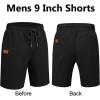 image:imageCOOFANDY Mens Casual Shorts 9 Chino Cotton Shorts Summer Beach Drawstring Shorts with PocketsBlack