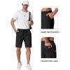 image:imageCOOFANDY Mens Casual Shorts 9 Chino Cotton Shorts Summer Beach Drawstring Shorts with PocketsBlack