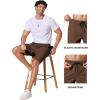 image:imageCOOFANDY Mens Casual Shorts 9 Chino Cotton Shorts Summer Beach Drawstring Shorts with PocketsBrown