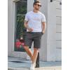image:imageCOOFANDY Mens Casual Shorts 9 Chino Cotton Shorts Summer Beach Drawstring Shorts with PocketsDark Grey