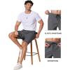 image:imageCOOFANDY Mens Casual Shorts 9 Chino Cotton Shorts Summer Beach Drawstring Shorts with PocketsDark Grey