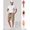 image:imageCOOFANDY Mens Casual Shorts 9 Chino Cotton Shorts Summer Beach Drawstring Shorts with PocketsDark Khaki