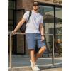 image:imageCOOFANDY Mens Casual Shorts 9 Chino Cotton Shorts Summer Beach Drawstring Shorts with PocketsLight Blue