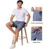 image:imageCOOFANDY Mens Casual Shorts 9 Chino Cotton Shorts Summer Beach Drawstring Shorts with PocketsLight Blue