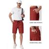 image:imageCOOFANDY Mens Casual Shorts 9 Chino Cotton Shorts Summer Beach Drawstring Shorts with PocketsLight Brown